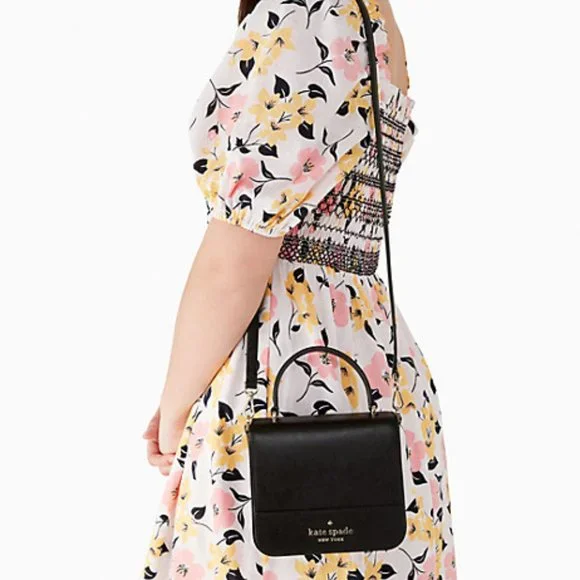 Kate Spade Staci Square Crossbody Saffiano Leather Black - Picture 2 of 16